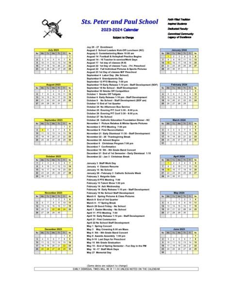 Spps Org Calendar